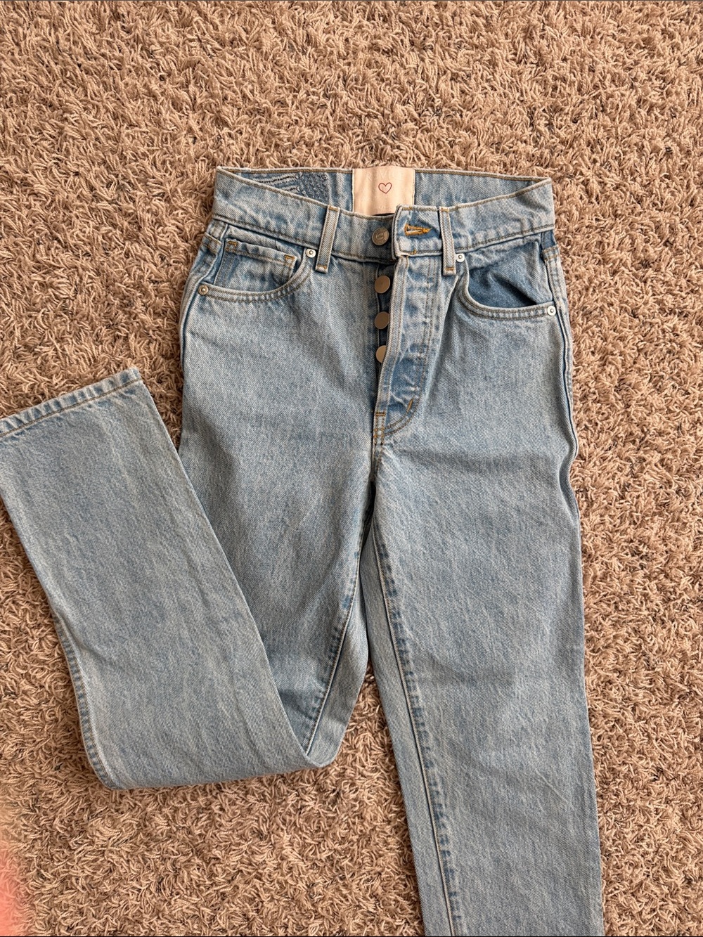 REVICE Light Blue High-Rise Button-Fly Women’s Jeans